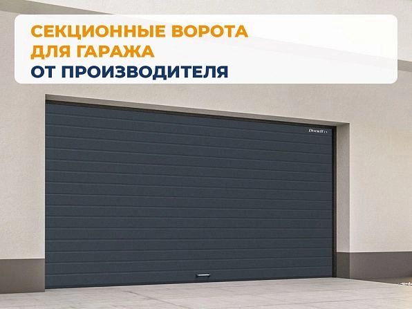 Cекционные ворота 2500х2100 мм антрацитовые DoorHan RSD02, https://sankt-peterburg.doorhan.ru