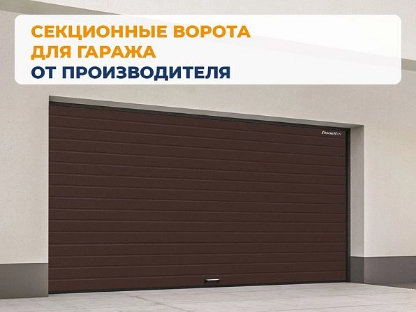Cекционные ворота 2500х2100 мм коричнево-красные DoorHan RSD02, https://sankt-peterburg.doorhan.ru